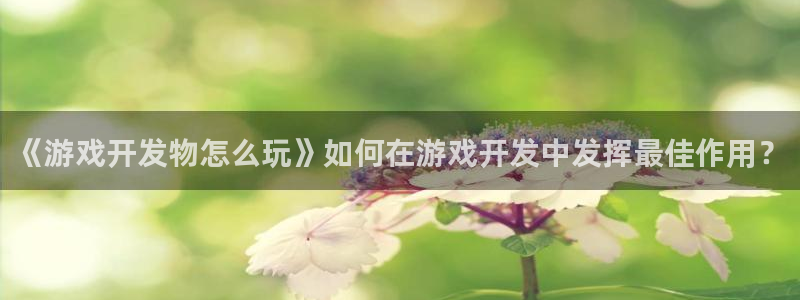 沐鸣娱乐官网登录：《游戏开发物怎么玩》如
