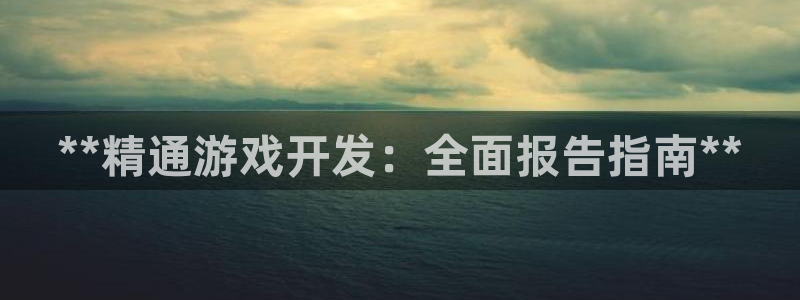 沐鸣科技做的游戏：**精通游戏开发：全面