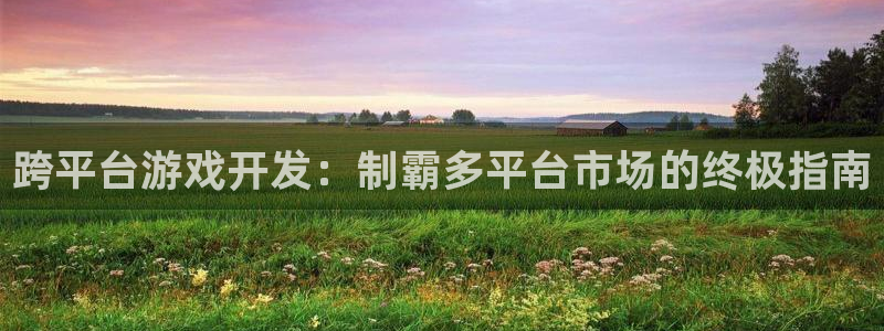 沐鸣注册网站：跨平台游戏开发：制霸多平台