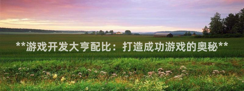 沐鸣平台招商怎么样：**游戏开发大亨配比